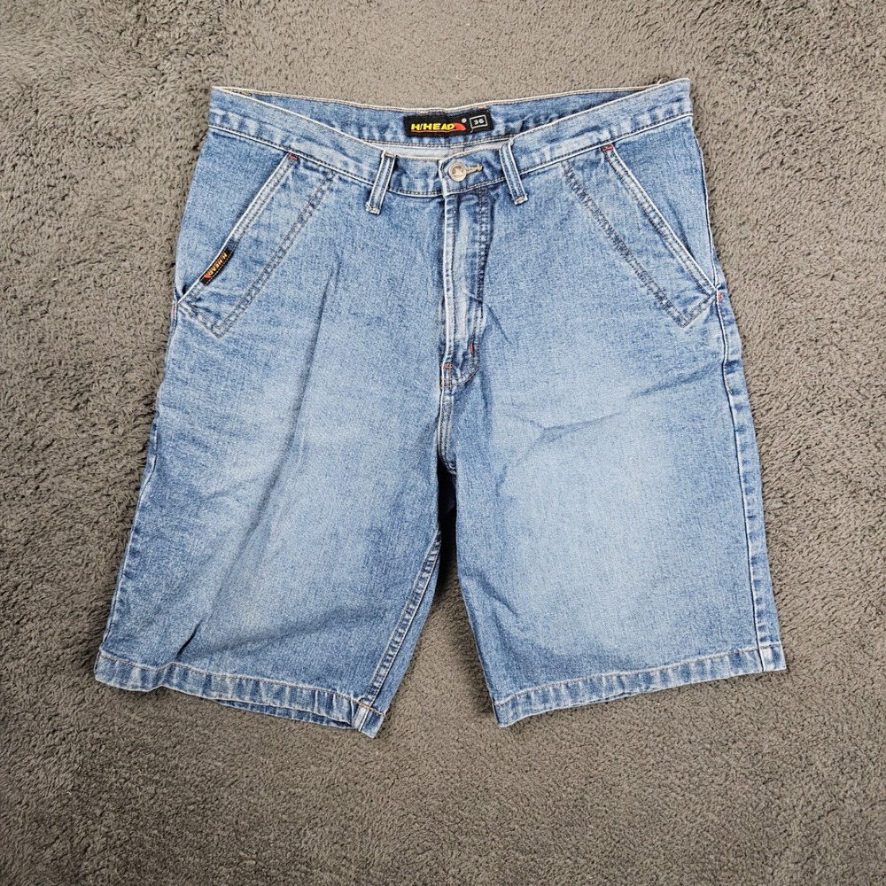 Hammerhead Mens Light Wash Denim Carpenter Shorts Blue Size 36 Y2K Skater Retro